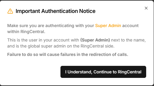 Super Admin notice